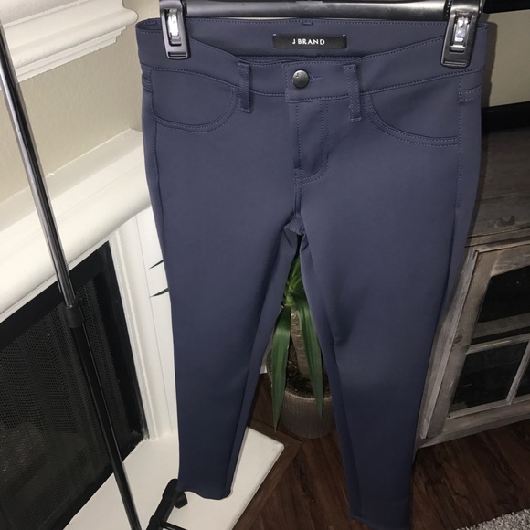J Brand Super Skinny Scuba Pants Navy 